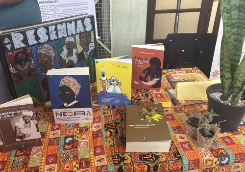 Livros no estande
